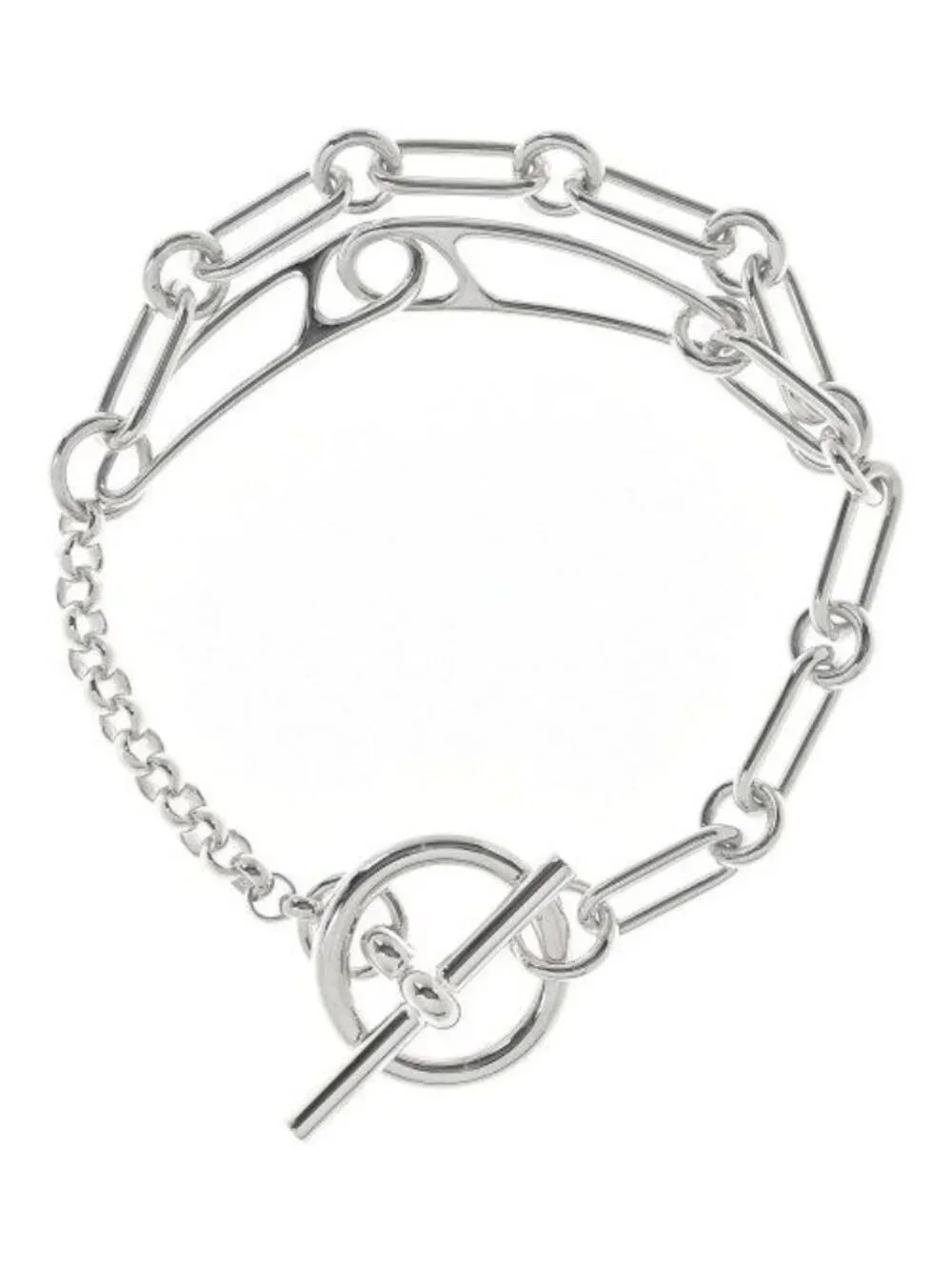 Hermes Bracelet Bangle Silver